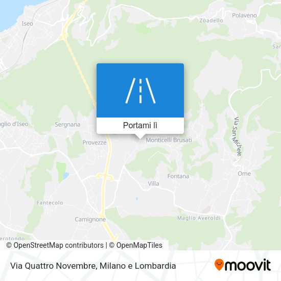 Mappa Via Quattro Novembre