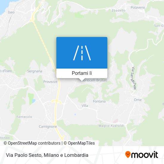 Mappa Via Paolo Sesto