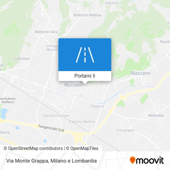 Mappa Via Monte Grappa