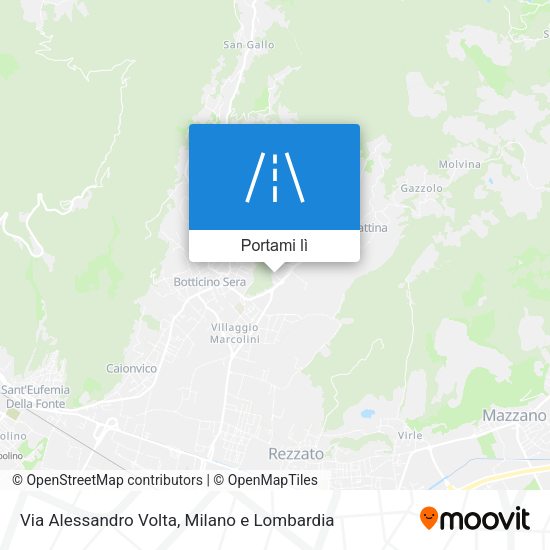 Mappa Via Alessandro Volta