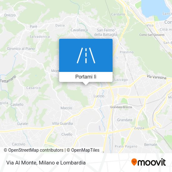 Mappa Via Al Monte