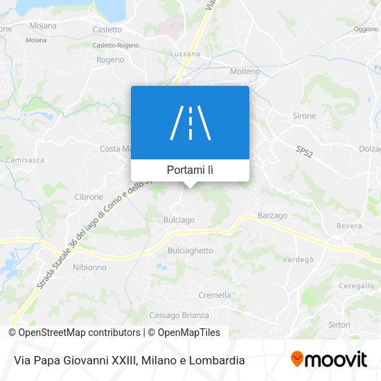 Mappa Via Papa Giovanni XXIII