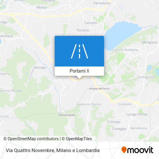 Mappa Via Quattro Novembre