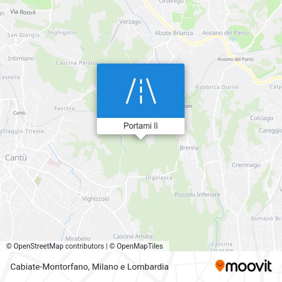Mappa Cabiate-Montorfano