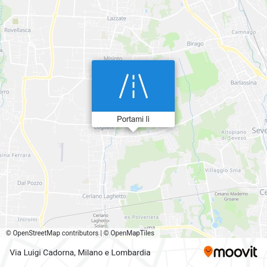 Mappa Via Luigi Cadorna