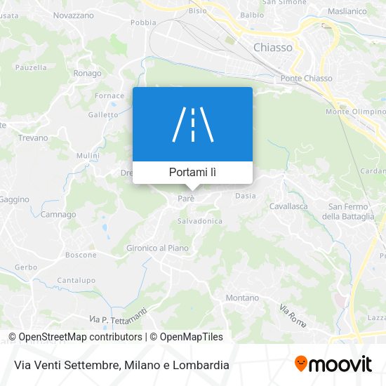 Mappa Via Venti Settembre