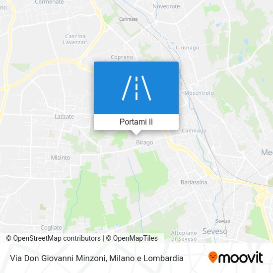 Mappa Via Don Giovanni Minzoni