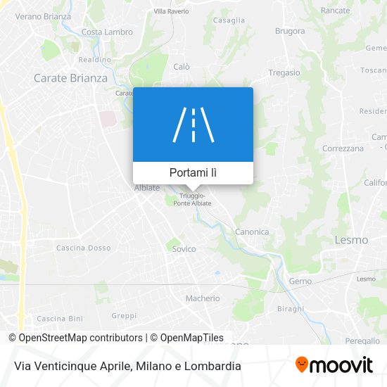 Mappa Via Venticinque Aprile