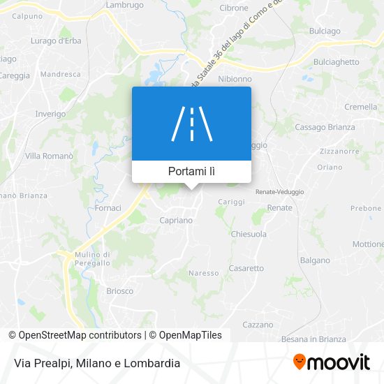 Mappa Via Prealpi