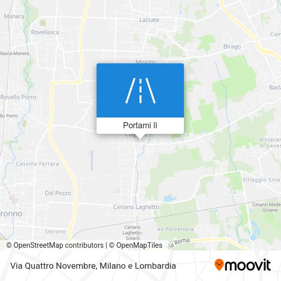 Mappa Via Quattro Novembre
