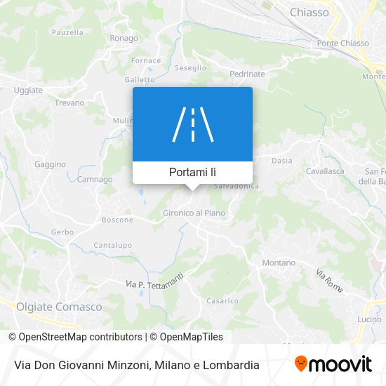 Mappa Via Don Giovanni Minzoni