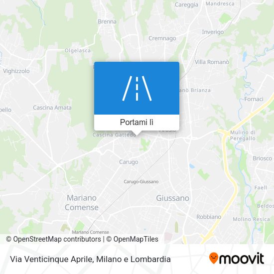 Mappa Via Venticinque Aprile