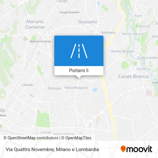Mappa Via Quattro Novembre