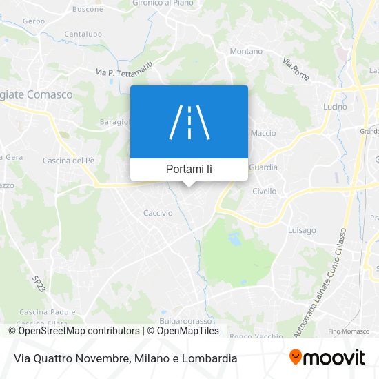 Mappa Via Quattro Novembre