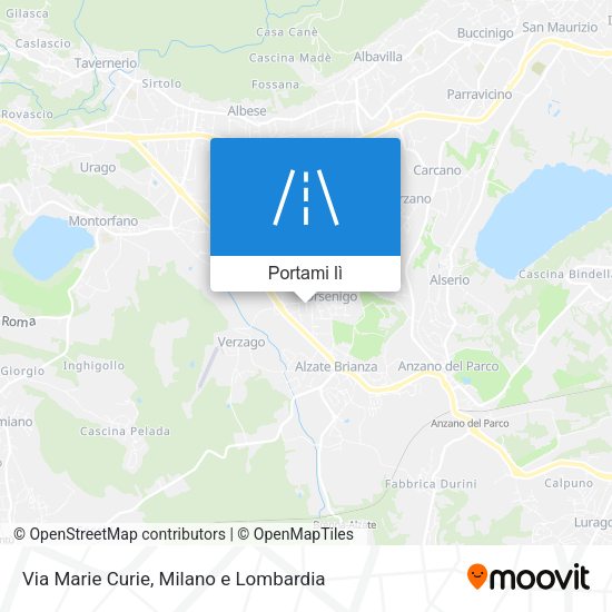 Mappa Via Marie Curie