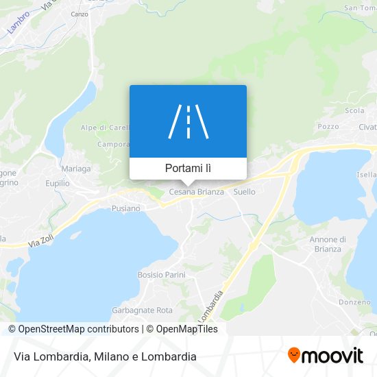 Mappa Via Lombardia