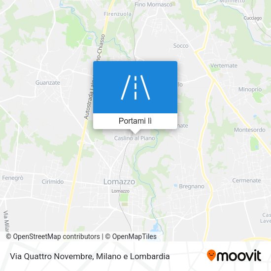 Mappa Via Quattro Novembre
