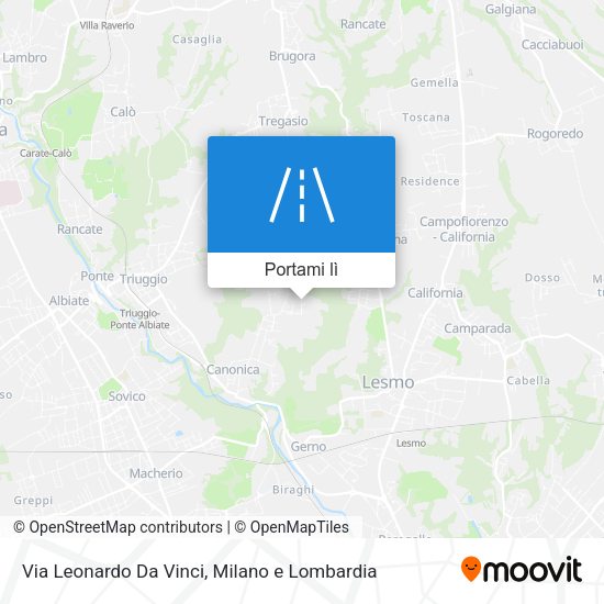 Mappa Via Leonardo Da Vinci