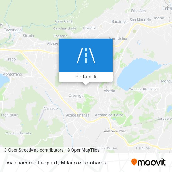 Mappa Via Giacomo Leopardi