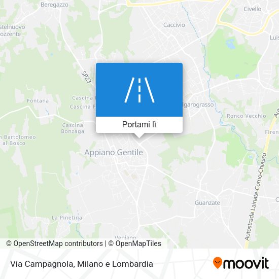 Mappa Via Campagnola