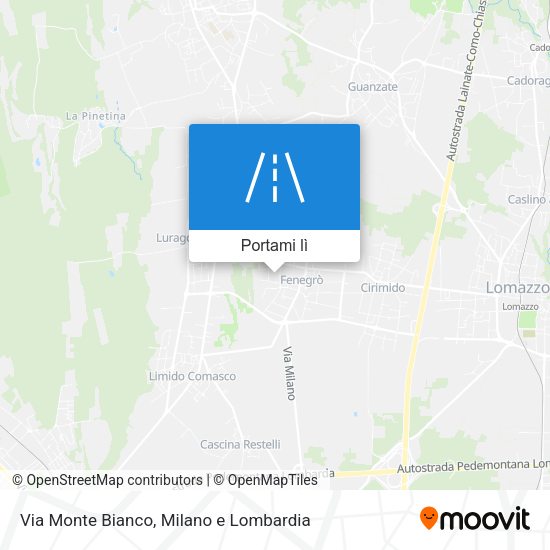 Mappa Via Monte Bianco