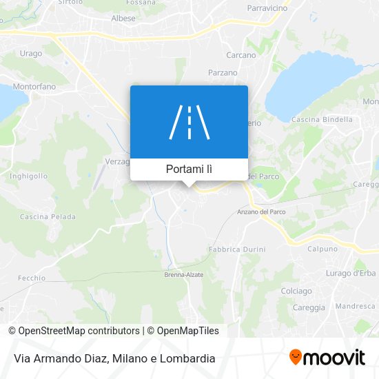 Mappa Via Armando Diaz