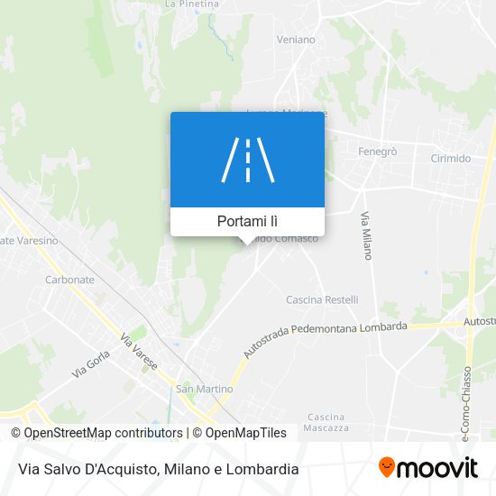 Mappa Via Salvo D'Acquisto