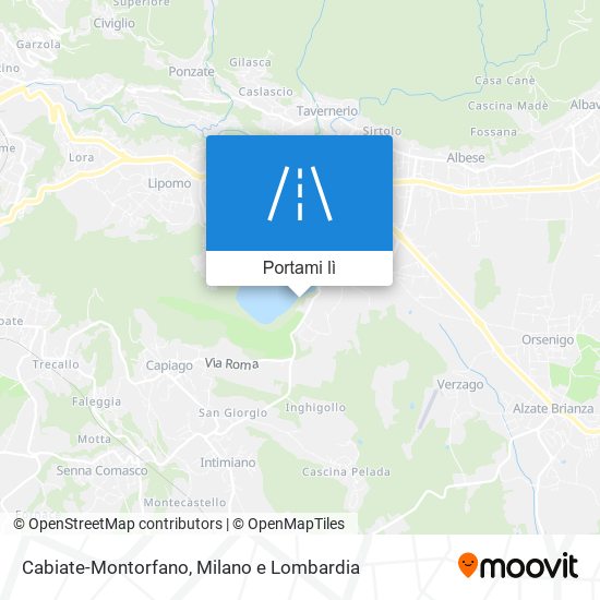 Mappa Cabiate-Montorfano