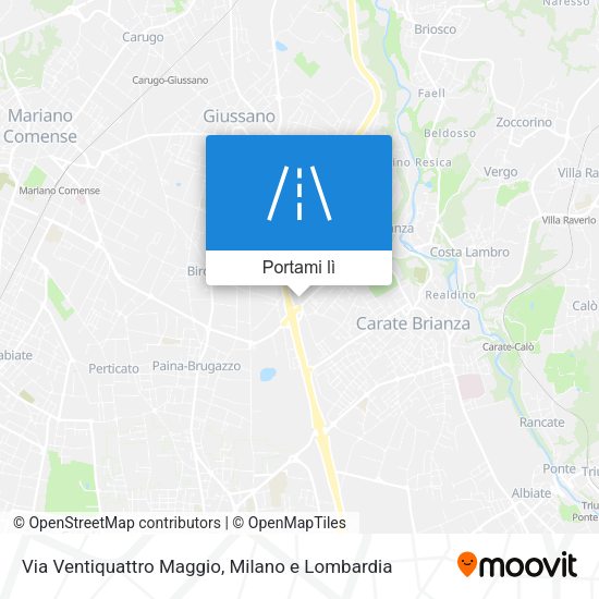 Mappa Via Ventiquattro Maggio