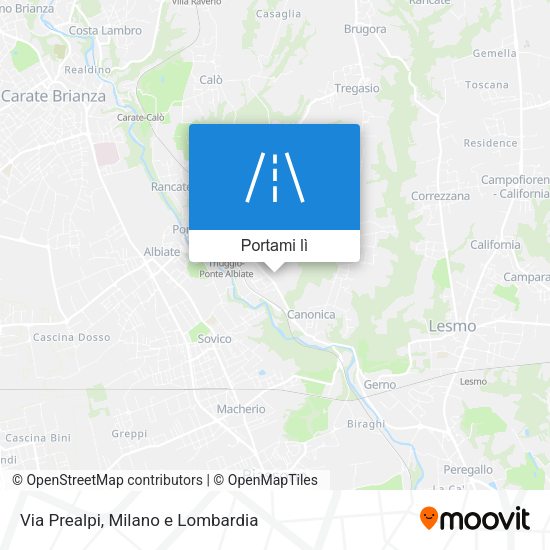 Mappa Via Prealpi