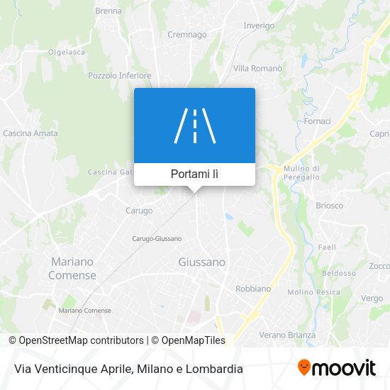 Mappa Via Venticinque Aprile