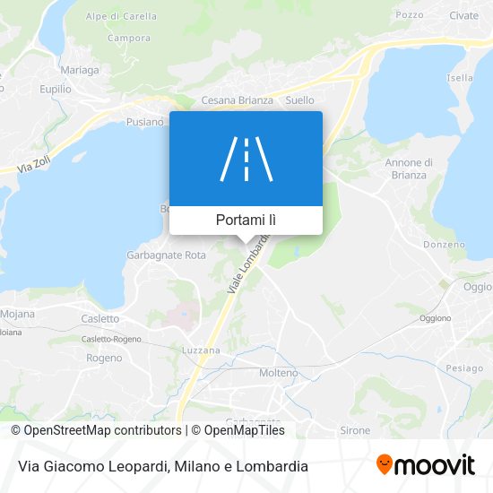 Mappa Via Giacomo Leopardi