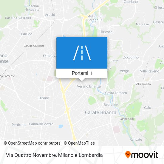 Mappa Via Quattro Novembre