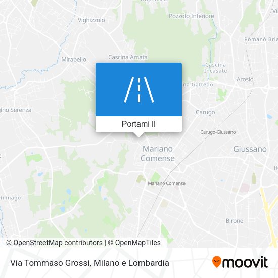 Mappa Via Tommaso Grossi
