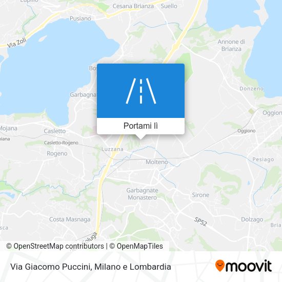 Mappa Via Giacomo Puccini