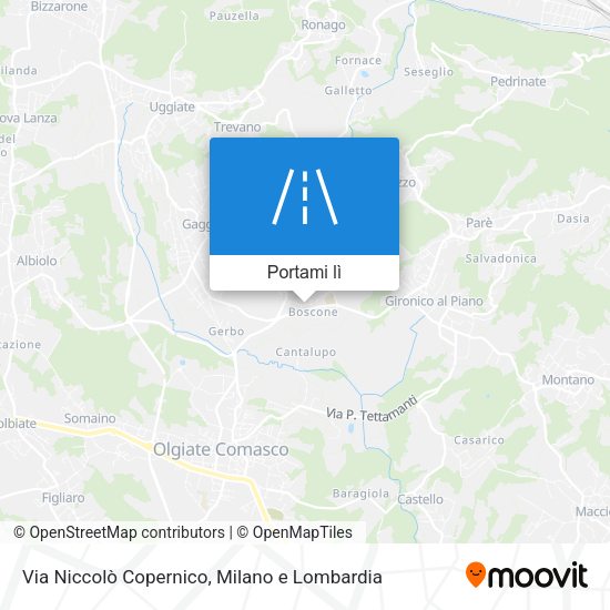 Mappa Via Niccolò Copernico