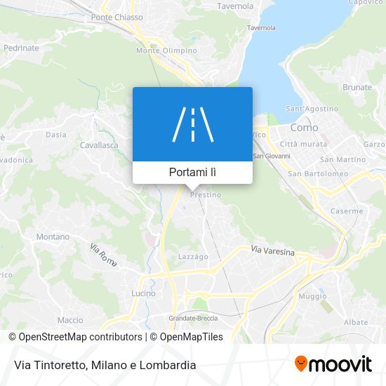 Mappa Via Tintoretto