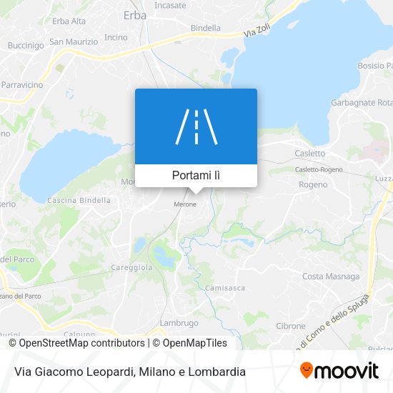 Mappa Via Giacomo Leopardi