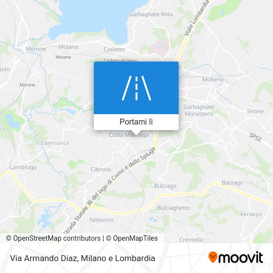 Mappa Via Armando Diaz