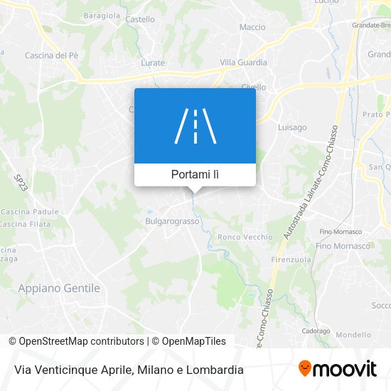 Mappa Via Venticinque Aprile