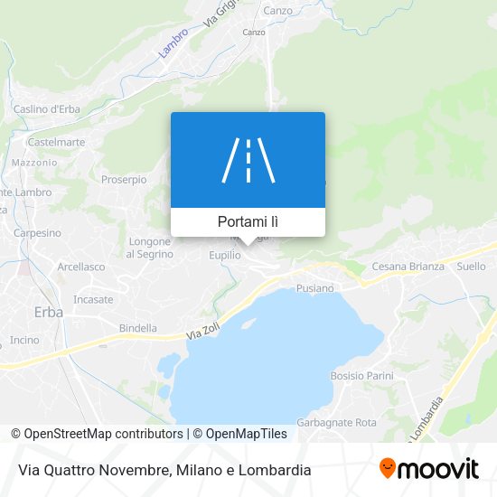 Mappa Via Quattro Novembre