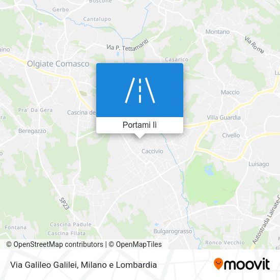 Mappa Via Galileo Galilei
