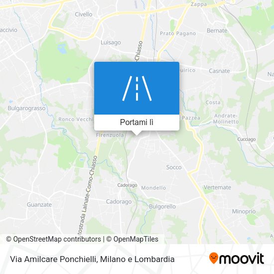 Mappa Via Amilcare Ponchielli