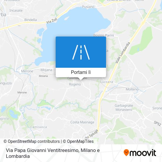 Mappa Via Papa Giovanni Ventitreesimo