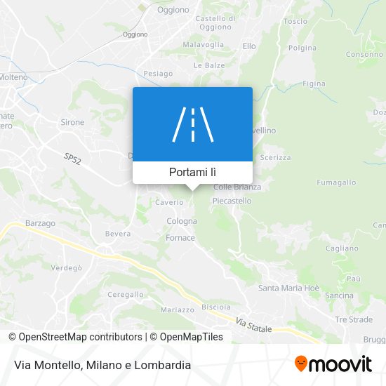 Mappa Via Montello