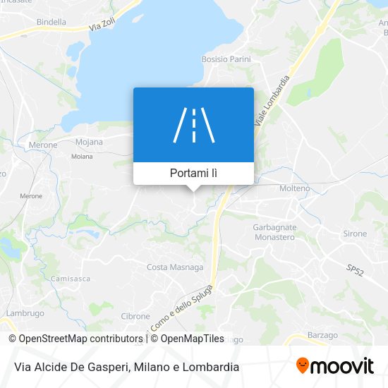 Mappa Via Alcide De Gasperi