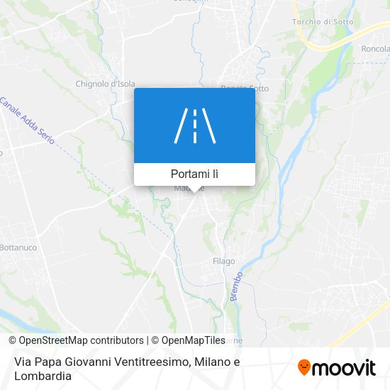 Mappa Via Papa Giovanni Ventitreesimo