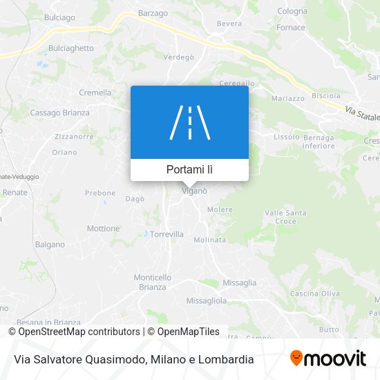 Mappa Via Salvatore Quasimodo