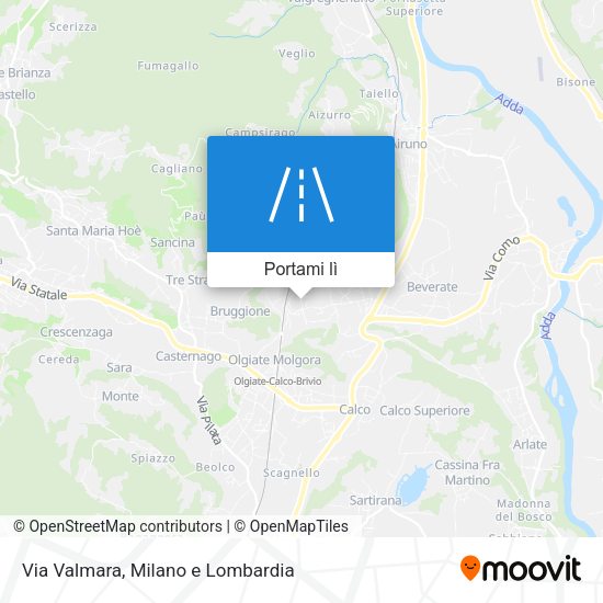 Mappa Via Valmara