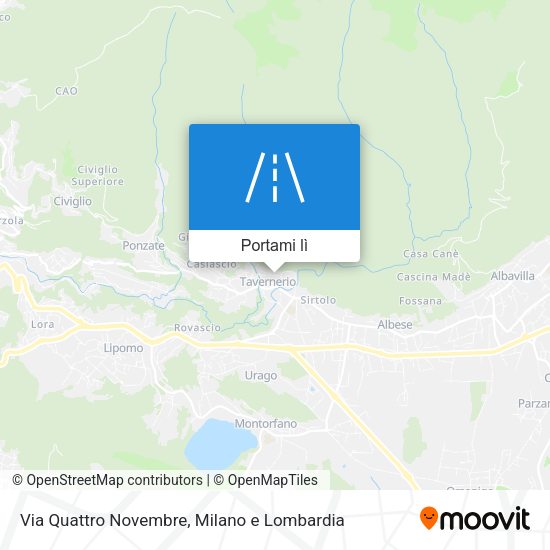 Mappa Via Quattro Novembre
